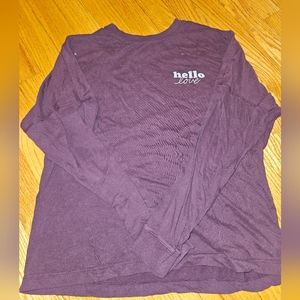 Aeropostale Maroon Hello Love Long Sleeve XS